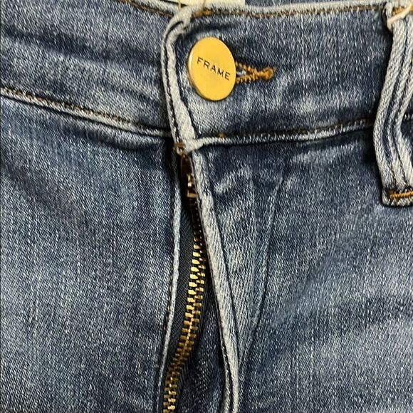 Frame Denim Le High Straight Blue Distressed Jeans Modern - Picture 3 of 11